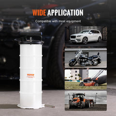 Fluid Extractor, 6.5 Liters Capacity, Manual Hand-Operated Oil Changer Vacuum Fluid Extractor with Dipstick and Suction Hose, Oil Extractor Change Pump for Automotive Fluids Vacuum Evacuation