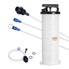 Fluid Extractor, 6.5 Liters Capacity, Manual Hand-Operated Oil Changer Vacuum Fluid Extractor with Dipstick and Suction Hose, Oil Extractor Change Pump for Automotive Fluids Vacuum Evacuation