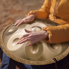 Handpan Drum 22 in 12 Notes D Minor Hand Drum Instrument with Mallet