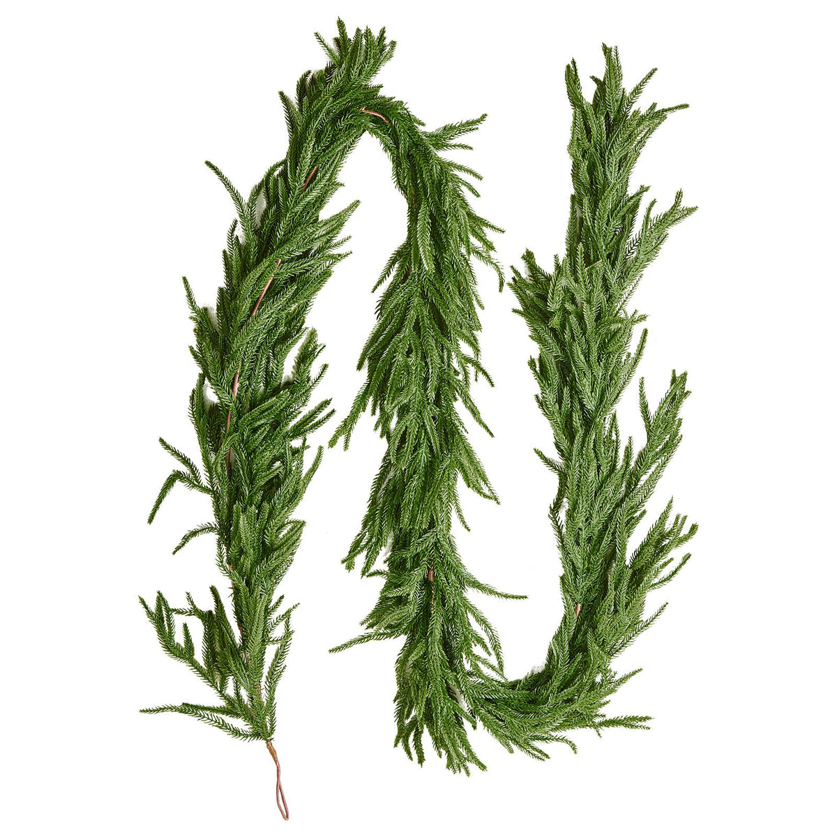Christmas Garland, 2750 mm Realistic Norfolk Pine Garland, Evergreen Real Touch Artificial Faux Greenery Garlands, for Holiday Indoor Outdoor Xmas Decoration on Table, Mantel, and Fireplace