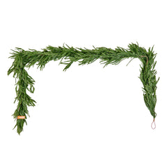 Christmas Garland, 2750 mm Realistic Norfolk Pine Garland, Evergreen Real Touch Artificial Faux Greenery Garlands, for Holiday Indoor Outdoor Xmas Decoration on Table, Mantel, and Fireplace