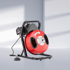 Drain Cleaner Machine 50FT x 1/2Inch Manual Feed Snake Auger with 4 Cutter