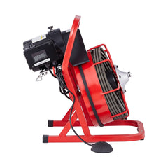 Drain Cleaner Machine Drain Auger 75FT x 3/8 Inch Manual Feed & 4 Cutters