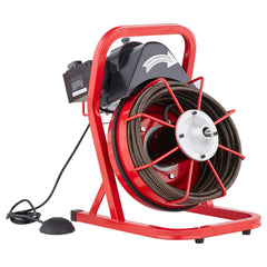 Drain Cleaner Machine Drain Auger 50FT x 1/2 Inch Manual Feed & 4 Cutters
