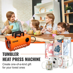 Mug Heat Press, 30oz Tumbler Heat Press Machine, Sublimation Transfer 11-15oz 16-25oz 30oz Straight Skinny Tumblers, Cup Heat Press with Heat-resist Gloves & Tape, DIY Ceramic Mugs Cups Glasses