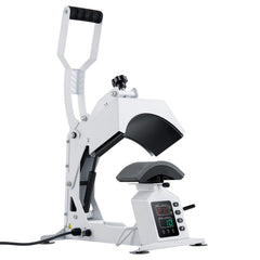 Hat Heat Press Machine, with 4 Interchangeable Platens and Caps Stretcher, Precise Temperature & Time Control, Heat Press for Hats and Caps, for HTV Iron On and Sublimation Projects, White
