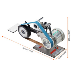 Belt Grinder Sander, 30 x 1-Inch Variable Speed Belt Polisher with VFD, 550W Polishing Grinding Machine with 2 Grinding Moulds & 3PCS Sanding Belts for Metalworking, Knife Making