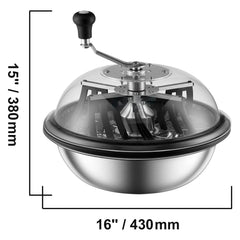 Leaf Bowl Trimmer 16'' Manual Bud Trimmer with Stainless-Steel Blades