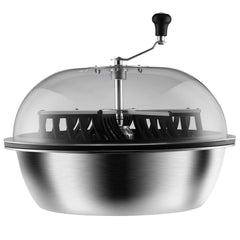 Leaf Bowl Trimmer, 24'' Trimmer Bowl, Manual Bud Trimmer with Stainless-Steel Blades for Twisted Spin Cut, Clear Visibility Dome and Hand Pruner Included, for Cutting Leaves, Buds, Flowers