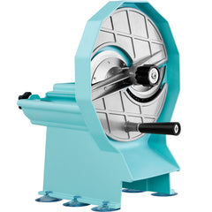 Manual Vegetable Fruit Slicer, 0-0.5"/0-12mm Thickness Adjustable Commercial Slicer Machine, Double Feed Ports, Stainless Steel Blade Food Cutter Slicing Machine for Cucumber, Lemon, Tomato