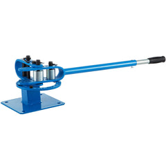 YP-9 Manual Bender, Soild Round Square Bar Metal Bender with 7 Bending Dies, Metal Rod Bar Bender Bending Tool for Construction Site Auto Repair