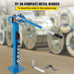YP-38 Metal Bender 1"-3" Flat Bar Square Rod Bending 7 Dies w/ Floor Stand