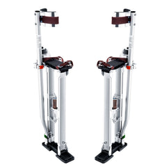 Drywall Stilts, 24''-40'' Adjustable Aluminum Tool Stilts with Protective Knee Pads, Durable and Non-Slip Work Stilts for Sheetrock Painting, Walking, Taping, Silver