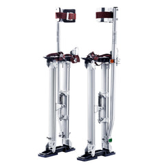 Drywall Stilts, 24''-40'' Adjustable Aluminum Tool Stilts with Protective Knee Pads, Durable and Non-Slip Work Stilts for Sheetrock Painting, Walking, Taping, Silver