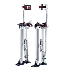 Drywall Stilts, 24''-40'' Adjustable Aluminum Tool Stilts with Protective Knee Pads, Durable and Non-Slip Work Stilts for Sheetrock Painting, Walking, Taping, Silver