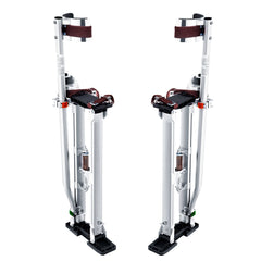 Drywall Stilts, 24''-40'' Adjustable Aluminum Tool Stilts with Protective Knee Pads, Durable and Non-Slip Work Stilts for Sheetrock Painting, Walking, Taping, Silver
