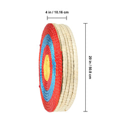 Archery Target, 5 Layers 20" Arrow Target, Traditional Solid Straw Round Archery Target Shooting Bow, Hand-Made Arrows Target, Coloured Rope Target for Backyard Outdoor Hunting Shooting Practice