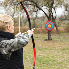 Archery Target, 5 Layers 20" Arrow Target, Traditional Solid Straw Round Archery Target Shooting Bow, Hand-Made Arrows Target, Coloured Rope Target for Backyard Outdoor Hunting Shooting Practice
