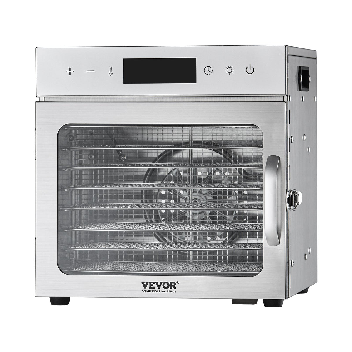 Food Dehydrator Machine, 8 Stainless Steel Trays, 400W Electric Food Dryer with Adjustable Temperature & 24-Hour Timer, Freeze Dryer for Jerky, Meat, Fruit, Vegetables, Herbs, Dog Treats