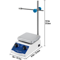 Magnetic Stirrer Magnetic Stirrer Plate Magnetic Plate Aluminum Panel Magnetic Stirrer Hot Plate Magnetic Plate with 1 inch Stirr Bar Magnetic Stirrer Mixer (12*12)