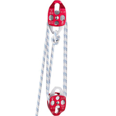 Twin Sheave Block and Tackle 1.02-1.27cm 3048-6096cm Twin Sheave Block with Braid Rope 2993.71-3494.93kgs Double Pulley Rigging