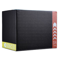 3 in 1 Plyometric Jump Box, 30/24/20 Inch Foam Plyo Box, Platform & Jumping Agility Box, Anti-Slip Fitness Exercise Step Up Box for Home Gym Training, Conditioning Strength Training, Black