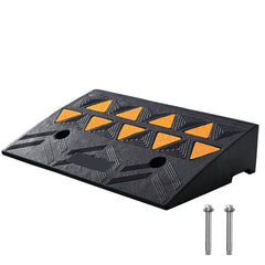 Rubber Curb Ramp 10.8 cm Rise Height Sidewalk Curb Ramp, 30 cm Width 50 cm Length Driveway Ramp for Curb, 15T Heavy Duty Rubber Ramp for Forklifts, Trucks, Buses, Cars, Wheelchairs, Bikes