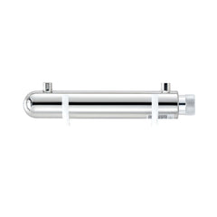 UV Water Purifier, 12W 1GPM, 220V Versatile Ultraviolet Water Purifier Filter with Stainless Steel Housing, Whole House UV Water Filter with Quartz Sleeve Fit for Shower/Drinking/Cleaning