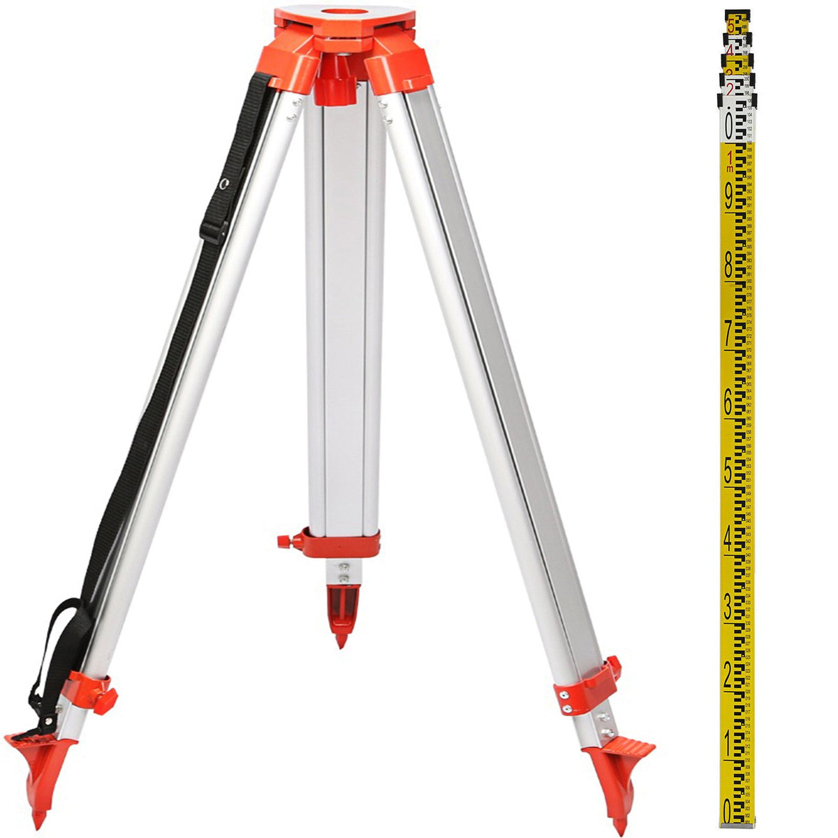 Super Combination 1.65m Aluminum Tripod + 5m Staff For Rotary Laser Leveltop