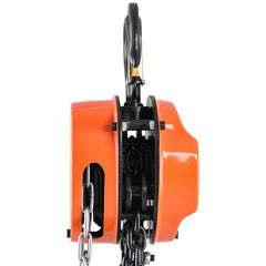 Hand Chain Hoist, 3 Ton Capacity, Manual Chain Block with Upgrade G80 Galvanized Chain, 6 m Lifting Height, Heavy Duty Pulley Hoist for Garage Warehouse Automotive Machinery, Orange