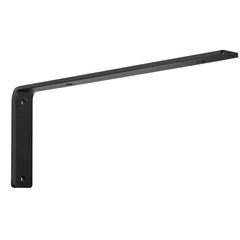Shelf Bracket, 41 x 15.5 cm 4 Pcs, Heavy Duty Floating Shelf Brackets, Brackets for Shelves, 10mm Thick Matte Black L Shelf Bracket,Steel Shelving Brackets with 72.6 kg Load Capacity