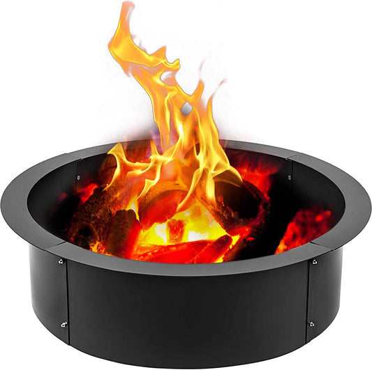 Outdoor Fire Pit Ring 106cm BBQ Table Grill Garden Wood Burning Fireplace