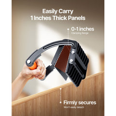Plywood Carrier, 90.7 kg Single Clamp Capacity, 2 Pack Adjustable Drywall Carrying Tool for 0-25.4 mm Thickness Boards, Plywood Carrier with Non-Slip Grips for Plastic Boards, Plywood, Drywall