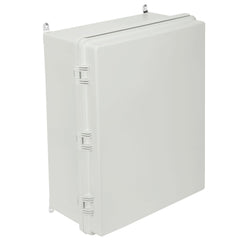 Outdoor Electrical Junction Box, 530 x 430 x 200 mm, ABS Plastic Electrical Enclosure Box with Hinged Cover Stainless Steel Latch, IP67 Dustproof Waterproof for Outdoor Electrical Projects, 21 x 17 x 8 inch
