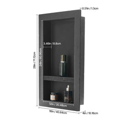 Shower Niche 40.6 x 71.1 x 10.2 cm Recessed Wall Shelf for Bathroom