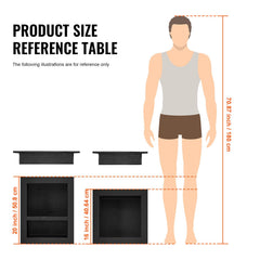 Shower Niche Ready for Tile 40.64x40.64cm & 40.64x50.8cm, Triple Shelf, Square Corners Wall-inserted Niche Recessed, Sealed Protection Modern Soap Storage Niche for Shower Bathroom, Black