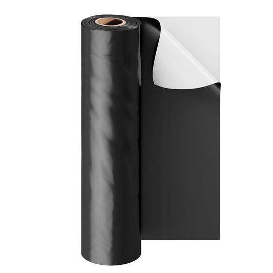 10Mil Plastic Sheeting Roll 10 x 100 FT Heavy Duty Black & White