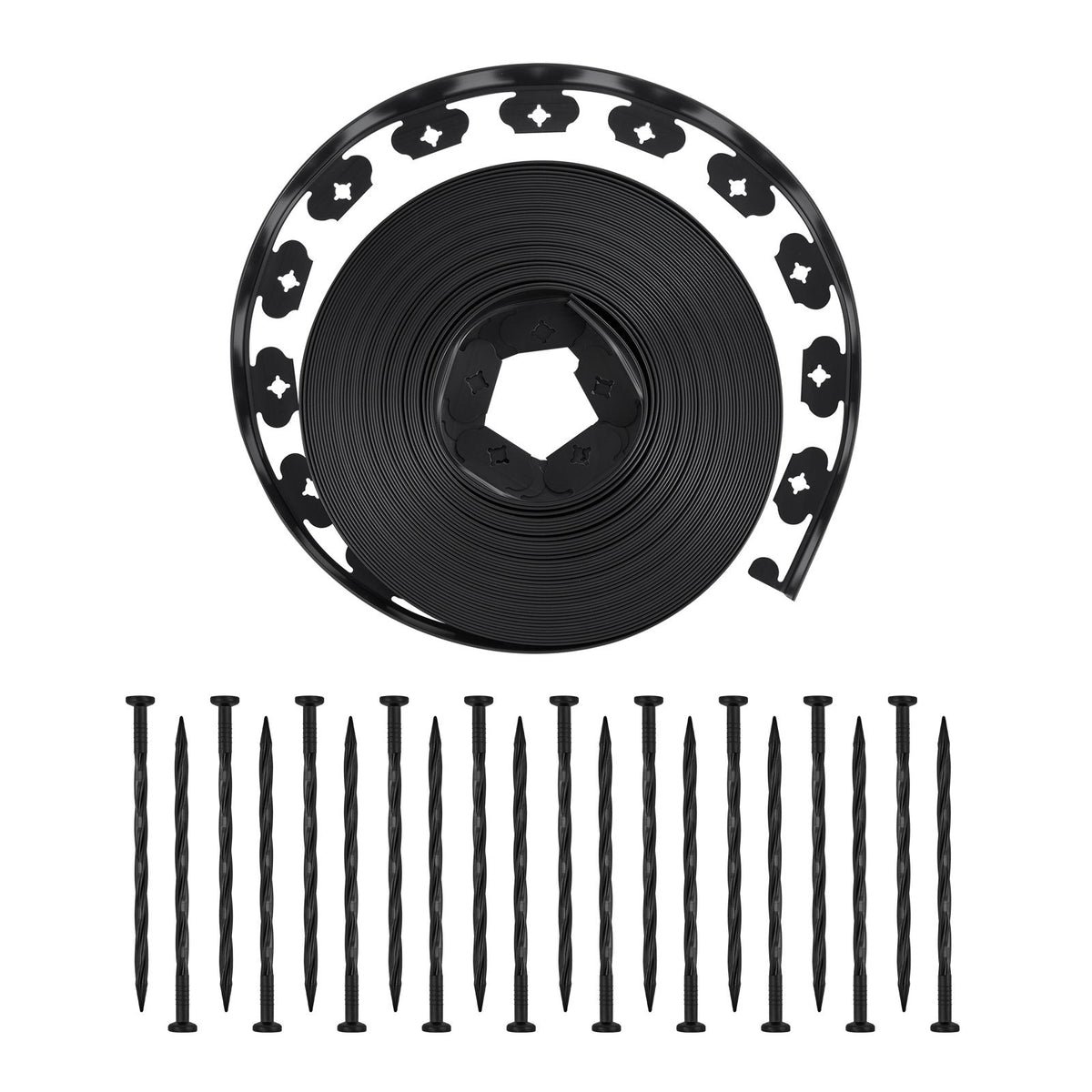 Landscape Edging, 3000 x 4 cm Plastic Garden Border Edging with 120 Spikes, No Dig, Flexible Lawn Edgings Roll, UV-Resistant Mini Fence Borders Pathway Edgings for Flower Beds Yard Paver