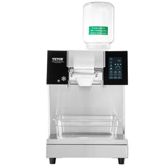 Commercial Snowflake Ice Machine, 397LBS/24H Snowflake Ice Maker, Stainless Steel Ice Shaver Machine, Electric Snow Cone Maker, Liquid Cooling System for Rapid Heat Dissipation, Ice Cream