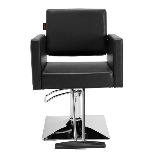 Salon Chair, Barber Chair for Hair Stylist, Styling Chair with Heavy Duty Hydraulic Pump, Swivel Hair Salon Chair with Footrest for Beauty Spa Shampoo, Max Load Weight 330 lbs, Black