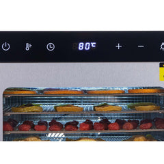 10 Trays Food Dehydrator Machine Stainless Steel 800W Jerky Fruit Drying