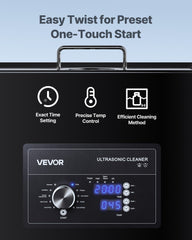 30L Ultrasonic Cleaner, Professional Ultrasonic Cleaner Machine with Knob Control, Stainless Steel Cleaning Machine with Basket and Cleaning Ball, for Watches, Razors, Jewelry, Coins and More