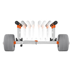 Kayak Cart, 158.8 kg Load Capacity, Kayak Trolley with 30.5 cm Inflatable PU Tires & 2 Straps, Assembles & Disassembles Within Seconds, Paddle Board Trolley for Carrying Kayaks and Canoes