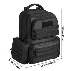 Tactical Range Backpack for 6 Pistols Gun Backpack Black