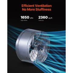 380 mm Gable Mount Fan 1300 CFM Attic Vent Fan with Adjustable Thermostat