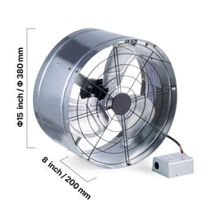 380 mm Gable Mount Fan 1300 CFM Attic Vent Fan with Adjustable Thermostat