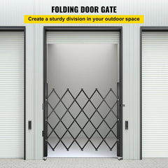 Single Folding Security Gate Folding Door Gate 37"W x 48"H Scissor Gate
