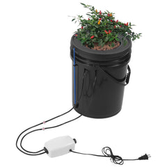 DWC Hydroponics Grow System Deep Water Culture with Top Drip 1 Bucket 20L
