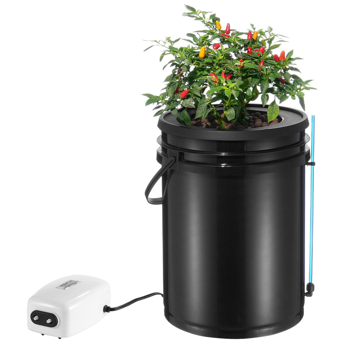 DWC Hydroponics Grow System Deep Water Culture with Top Drip 1 Bucket 20L