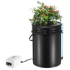 DWC Hydroponics Grow System Deep Water Culture with Top Drip 1 Bucket 20L